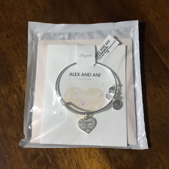 Alex and Ani Blessed Mama Charm Bangle - Picture 8 of 9